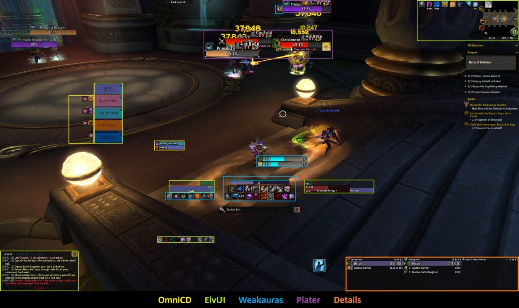 Affliction Warlock Mythic+ User Interface