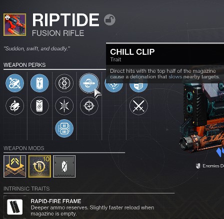 A Riptide with Lead from Gold Chill Clip